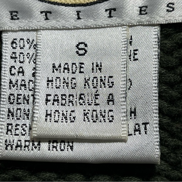 Vintage Talbots Cable Knit Mock Neck Sweater Womens Size Small Green Zip - Picture 8 of 15